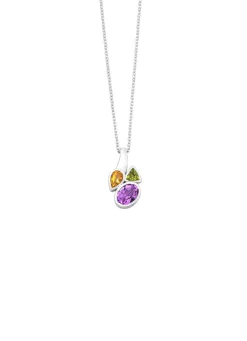 BADER Anhänger mit echt Amethyst, echt Citrin und echt Peridot