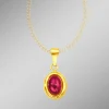 New BADER Anhänger mit echtem Rubin-Cabochon