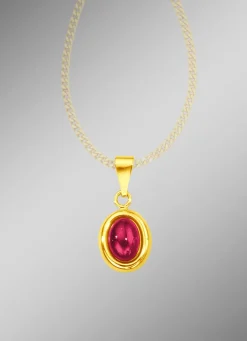 New BADER Anhänger mit echtem Rubin-Cabochon