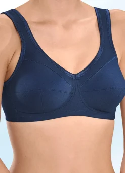 Hot BADER Anita Entlastungs-BH mit Baumwoll-Pikee MARINE