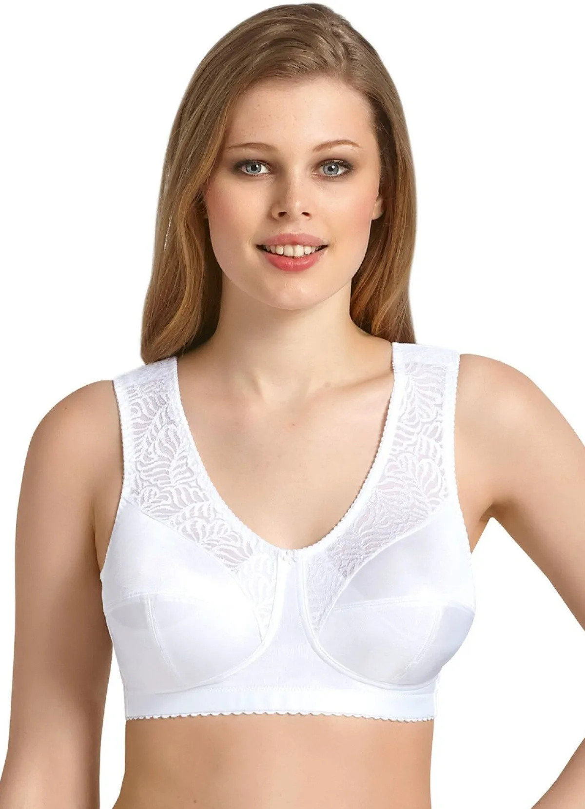 New ANITA Entlastungs-BH mit Spitzeneinsätzen WEISS