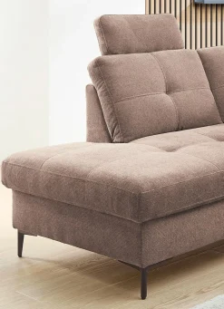Discount BADER Ansprechende Polsterecke mit komfortabler Bettfunktion hellbraun