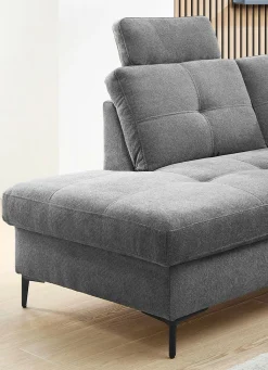 Clearance BADER Ansprechende Polsterecke mit komfortabler Bettfunktion grau