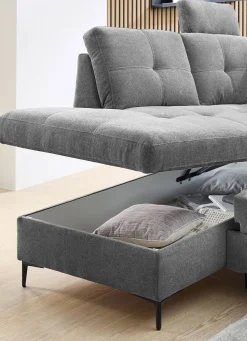 Clearance BADER Ansprechende Polsterecke mit komfortabler Bettfunktion grau