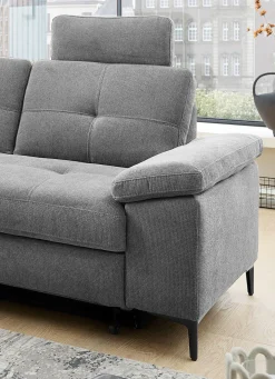Clearance BADER Ansprechende Polsterecke mit komfortabler Bettfunktion grau
