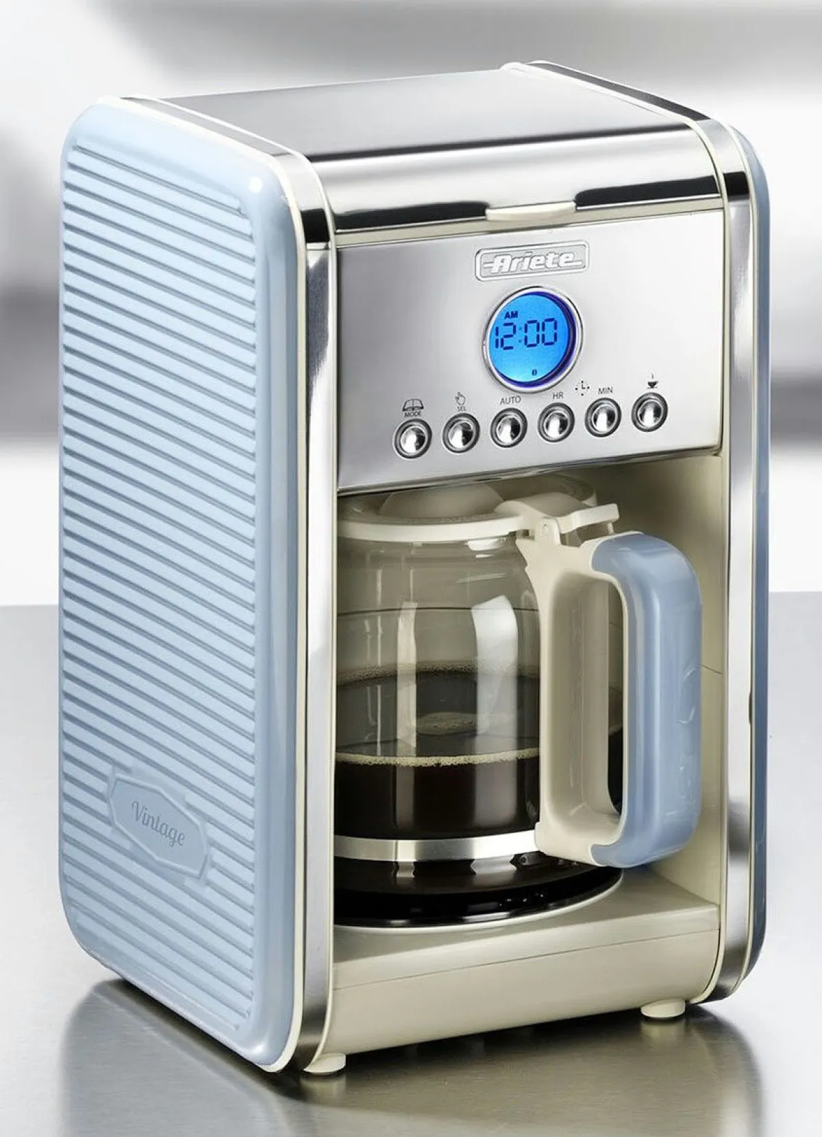 Best BADER Ariete Kaffeemaschine mit Glaskanne und Dauerfilter BLAU