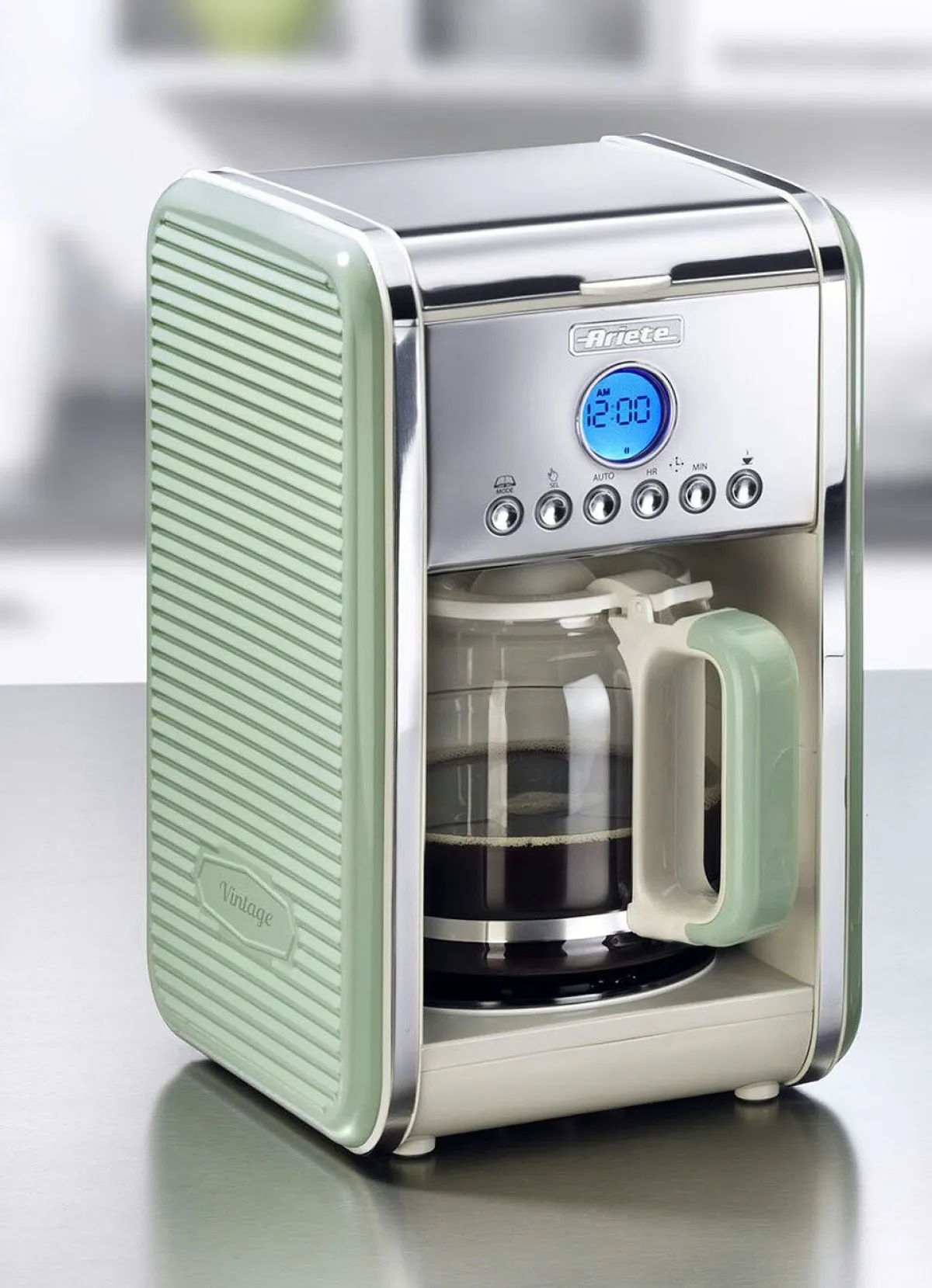 Hot BADER Ariete Kaffeemaschine mit Glaskanne und Dauerfilter GRÜN