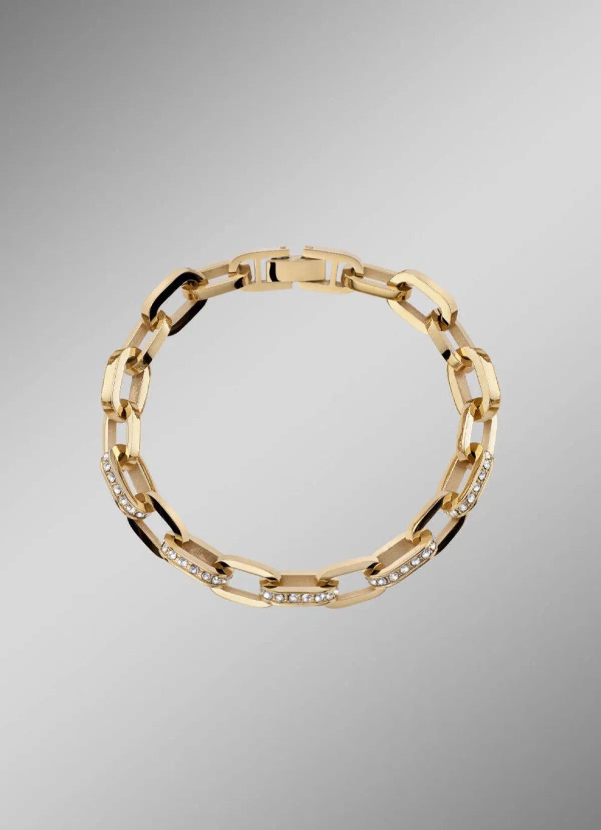 Outlet BADER Armband aus vergoldetem Edelstahl mit Kristallen