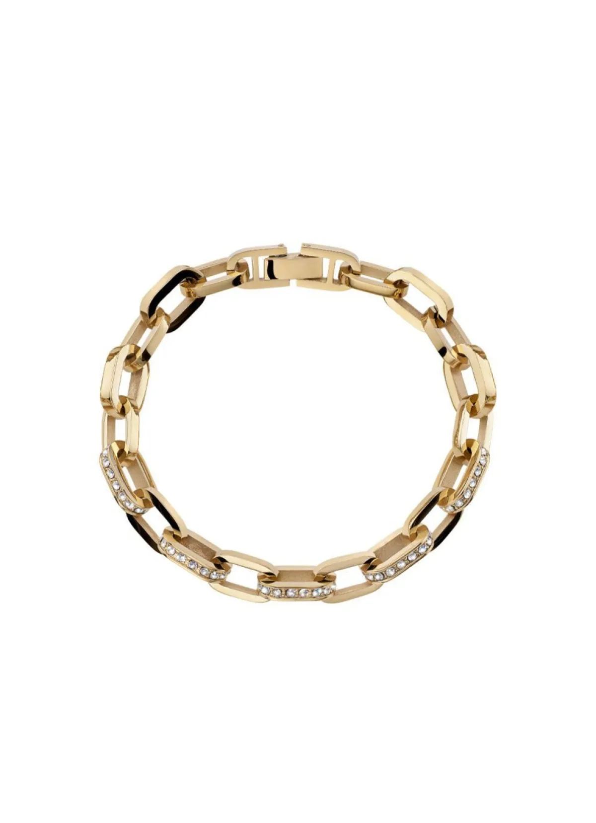 Outlet BADER Armband aus vergoldetem Edelstahl mit Kristallen