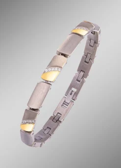 Outlet BADER Armband in Bicolor mit synth. Zirkonia