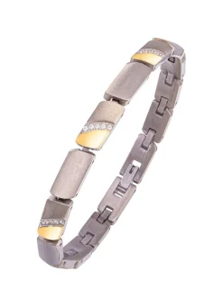 Outlet BADER Armband in Bicolor mit synth. Zirkonia
