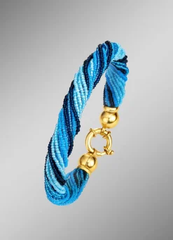 Online BADER Armband mit Muranoglas in Blautönen