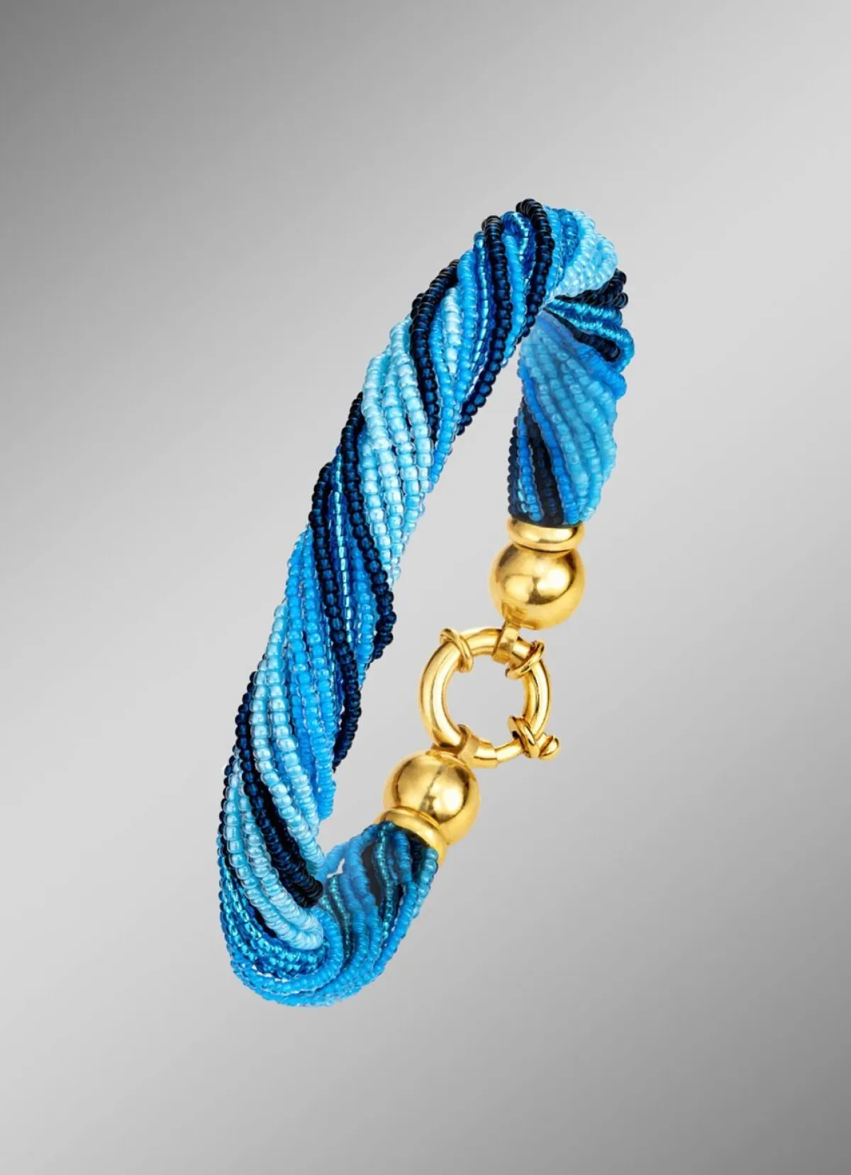 Online BADER Armband mit Muranoglas in Blautönen