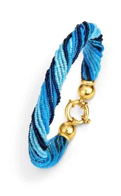 Online BADER Armband mit Muranoglas in Blautönen