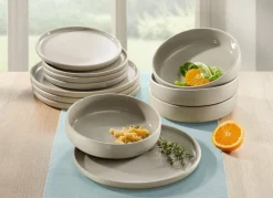 Sale Arte Viva 12-teiliges Tafel-Service aus Markensteinzeug BEIGE