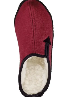 Clearance BADER Atmungsaktive Damen-Hauschuhe, mit Gummizug BORDEAUX-SCHWARZ