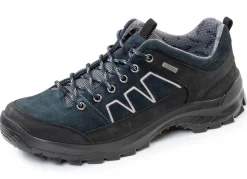 BADER Atmungsaktive Herren-Schnürschuhe, Weiite K, mit herausnehmbarem Fußbett DUNKELBLAU-SCHWARZ