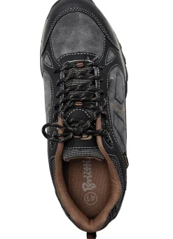 Discount BADER Atmungsaktive Herren-Schnürschuhe, mit herausnehmbarem Fußbett GRAU-SCHWARZ-COGNAC