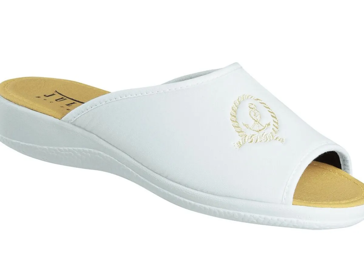New BADER Atmungsaktive Stretch-Pantolette WEISS