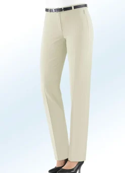 KLAUS MODELLE MADE IN GERMANY Attraktive Hose mit Stretchbund BEIGE MEL.
