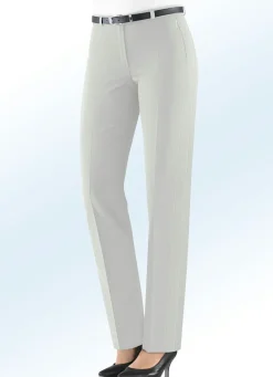 Best KLAUS MODELLE MADE IN GERMANY Attraktive Hose mit Stretchbund HELLGRAU MEL.
