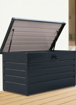 Discount BADER Auflagenbox, 350 Liter, aus verzinktem Stahl SCHWARZ