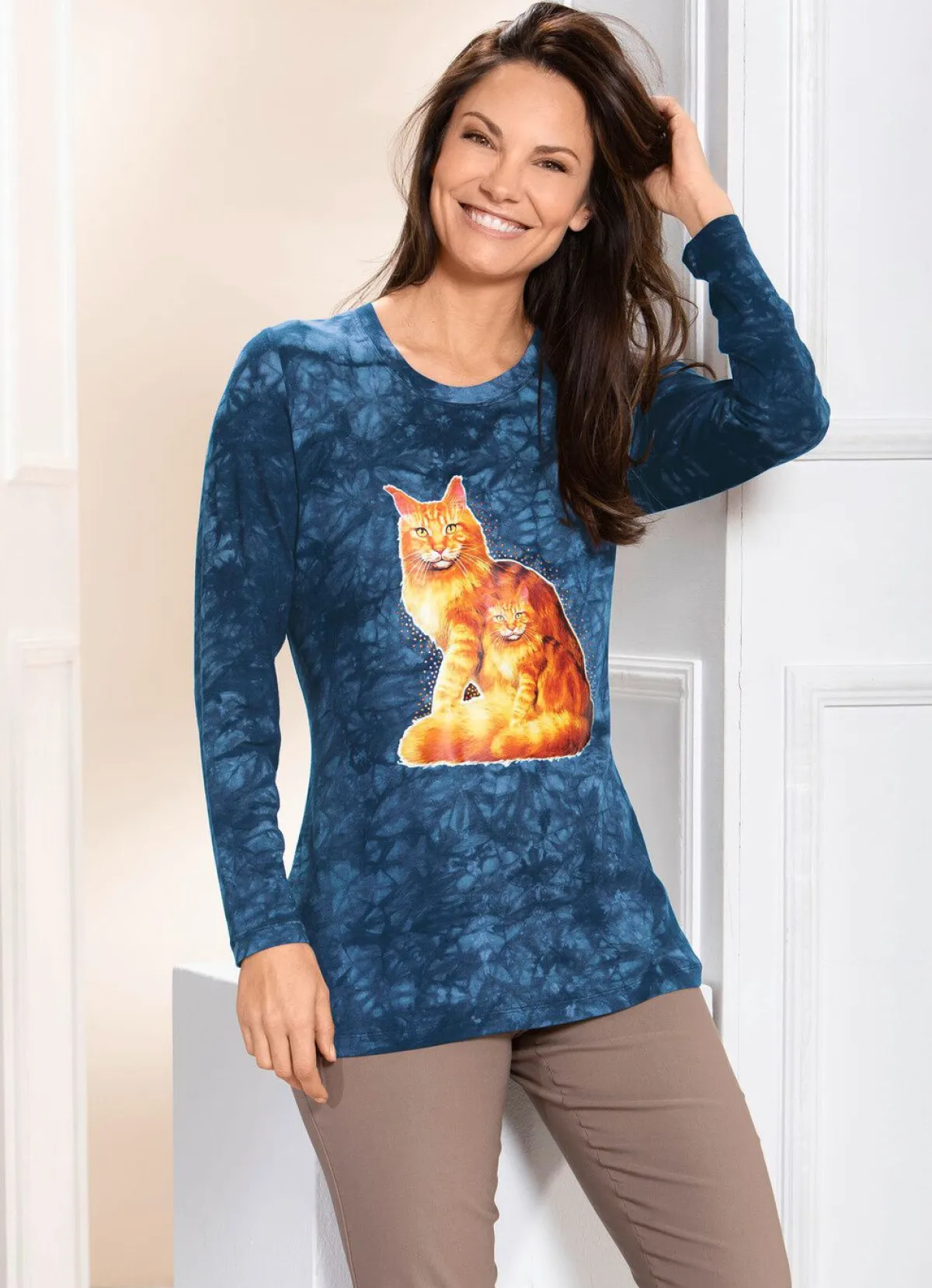 New BADER Ausdruckvolles Shirt MARINE BATIK