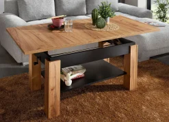 Discount BADER Ausziehbarer Couchtisch EICHE GOLD-SCHWARZ