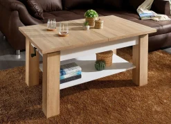 Clearance BADER Ausziehbarer Couchtisch EICHE SONOMA-WEISS