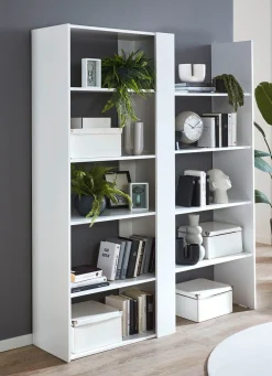 Best BADER Ausziehbares Wandregal mit modernem Design WEISS