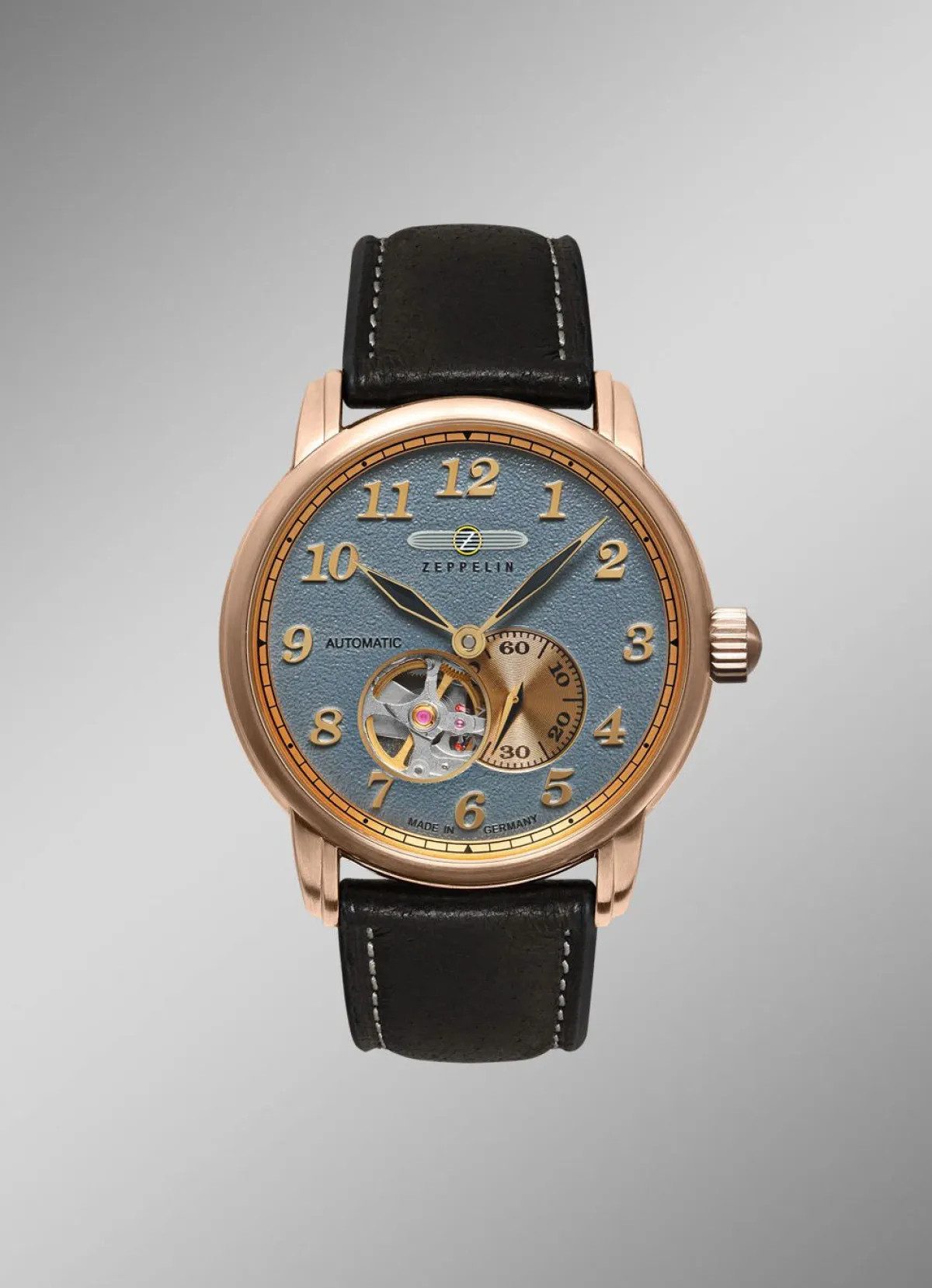 Discount BADER Automatik-Herrenuhr mit offenem Uhrwerk von Zeppelin