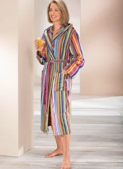 Best LAURINA Bademantel mit Kapuze MULTICOLOR