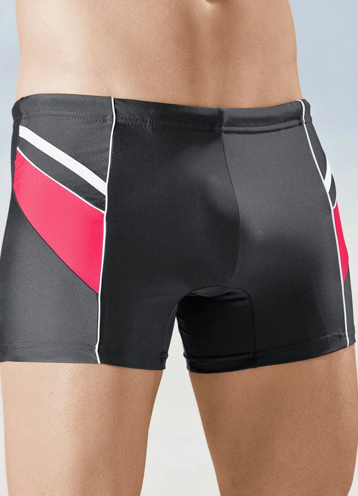 BADER Badepants im preiswerten Zweierpack mit Einsätzen und Paspelierungen 1X SCHWARZ-ROT, 1X MARINE-BLAU