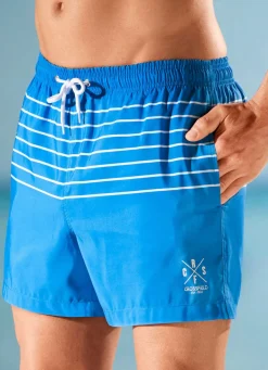 Best BADER Badeshorts mit Streifendessin, Microfaser BLAU-WEISS