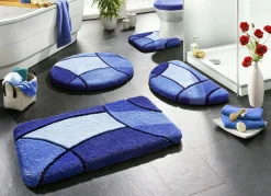 Discount GRUND Badgarnitur mit aufwendiger Hoch-Tief-Struktur BLAU