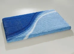 New BADER Badgarnitur mit rutschhemmender Latex-Rückseite BLAU