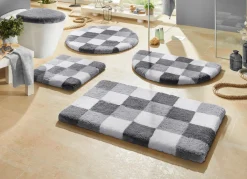 Best KLAUS MODELLE MADE IN GERMANY Badgarnitur mit Schachbrettmuster anthrazit