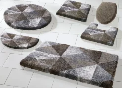 Hot GRUND Badgarnitur von mit geometrischem Dessin TAUPE-GRAU