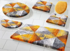 Sale GRUND Badgarnitur von mit geometrischem Dessin TERRA-GRAU