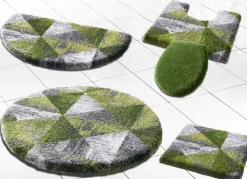 Clearance GRUND Badgarnitur von mit geometrischem Dessin GRÜN-GRAU