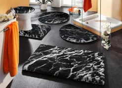Outlet BADER Badgarnitur von Grund mit Marmor-Dessin SCHWARZ