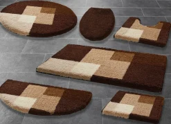 Clearance GRUND Badgarnitur von mit rutschhemmender Rückseite BEIGE-BRAUN