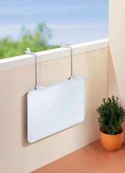 Sale BADER Balkon-Hängetisch mit Stahlrohrgestell weiß