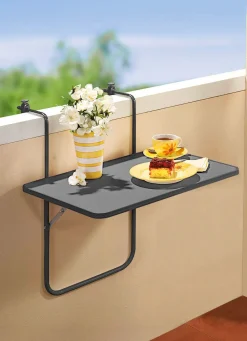 Best BADER Balkon-Hängetisch mit Stahlrohrgestell anthrazit