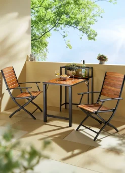 Discount BADER Balkon-Set 3-teilig "Santorin II" schwarz