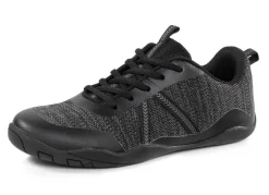 New BADER Barfußschuh aus Textilmaterial mit Synthetik-Besätzen SCHWARZ-GRAU