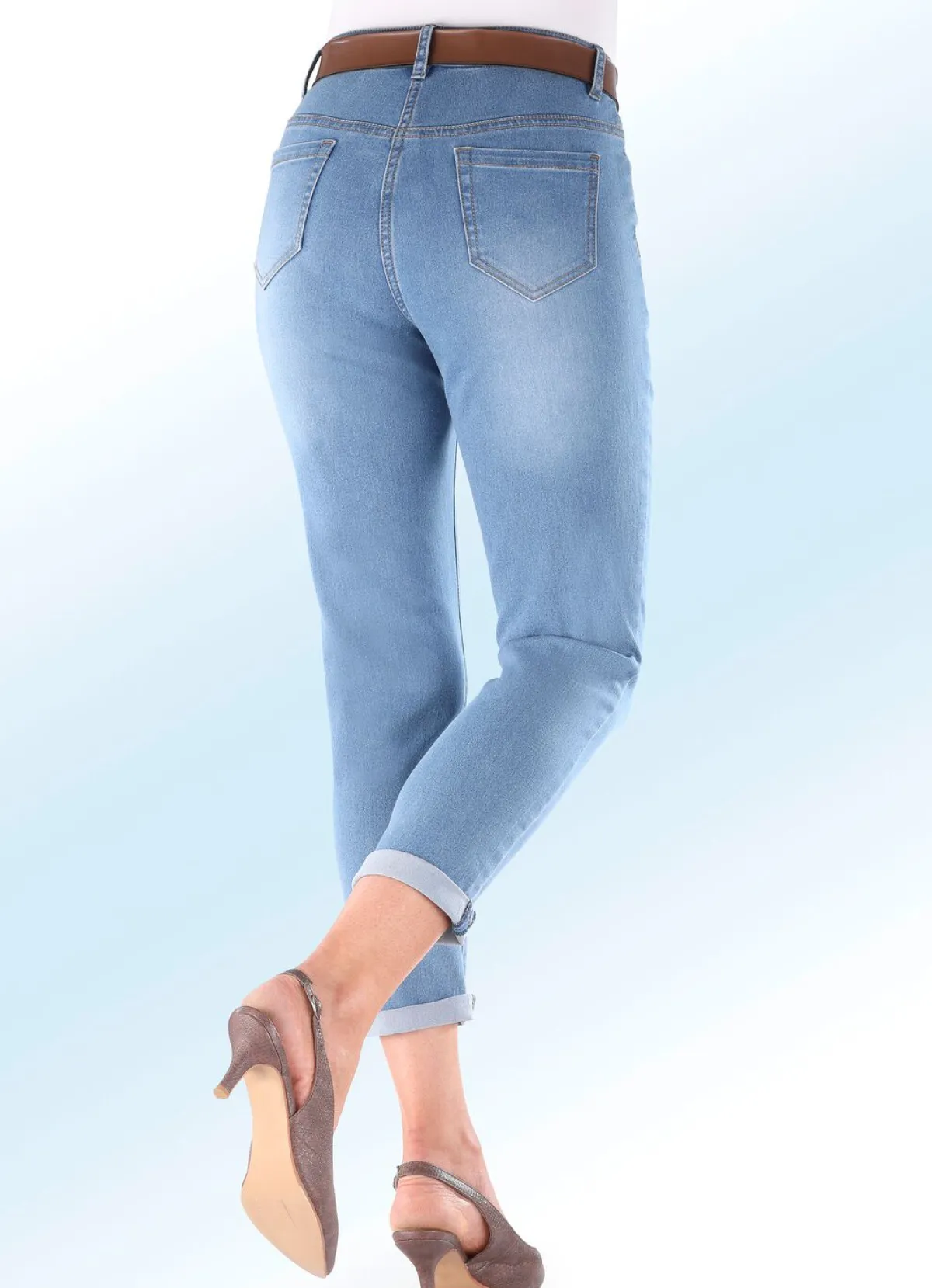 BADER Basic-Jeans in 7/8-Länge HELLBLAU