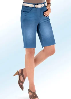 Discount BADER Basic-Jeans-Bermudas JEANSBLAU