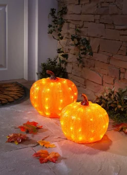 Outlet BADER Batteriebetriebener LED-Kürbis ORANGE
