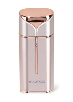 VITALMAXX Batteriebetriebener Mini-Damenrasierer WEISS-ROSÉGOLD